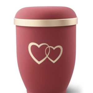 Red with Gold Heart Design