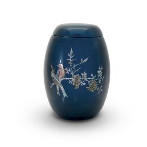 Blue With Bird Design