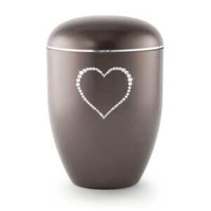 Swarovski Heart Urn (Chocolate)