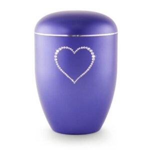 Swarovski Heart Urn (Violet)