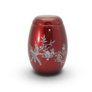 Burgundy With Bird Design
