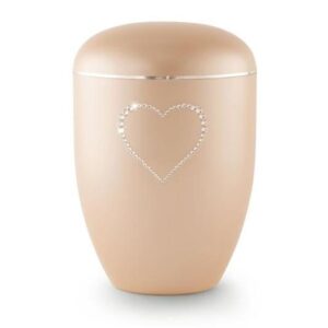 Swarovski Heart Urn (Apricot)