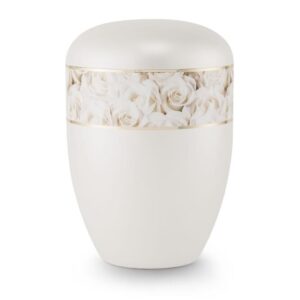 Pearl with White Rose Border